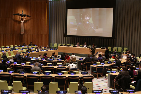 Gay McDougall Speaking at UN